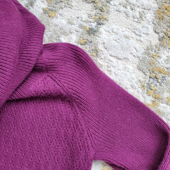 The Limited Magenta Cowl Neck Sweater - Picture 4 of 6
